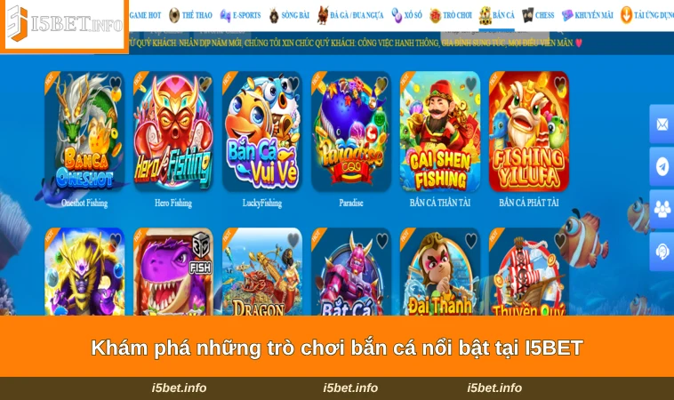 Khám phá những trò chơi bắn cá nổi bật tại I5BET