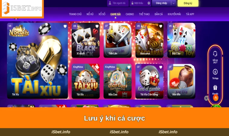 Lưu ý khi cá cược